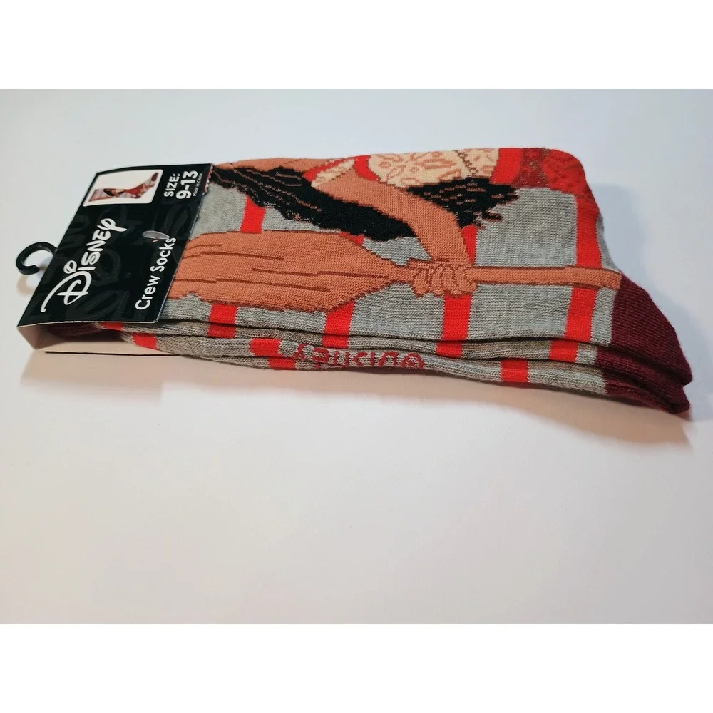 Disney Moana Crew Socks Size 9-13 Women's Unisex Polyster Blend‎ New